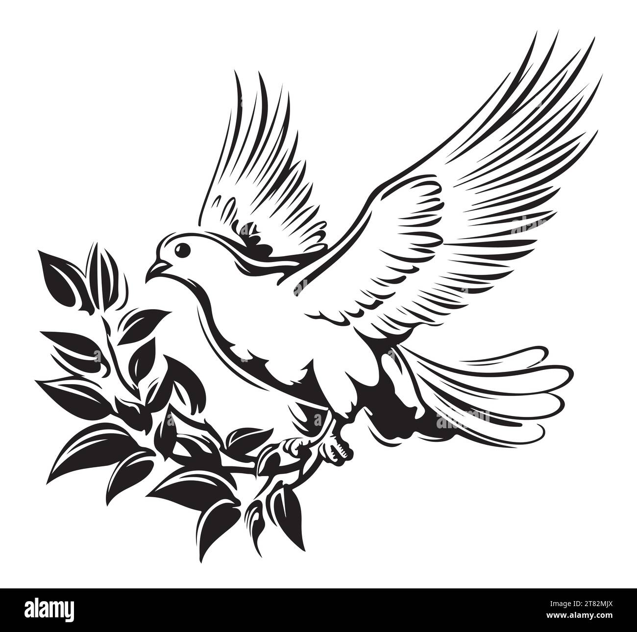 Weiße Tauben-realistische Fahne Vektor Abbildung - Illustration