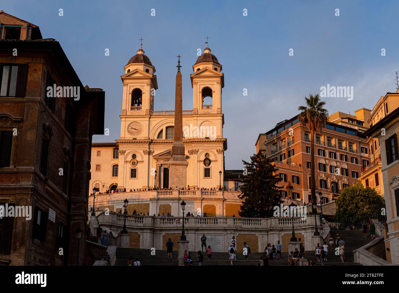 Rom, Italien - 07. August 2022: Scalinata di Trinità dei Monti Stockfoto