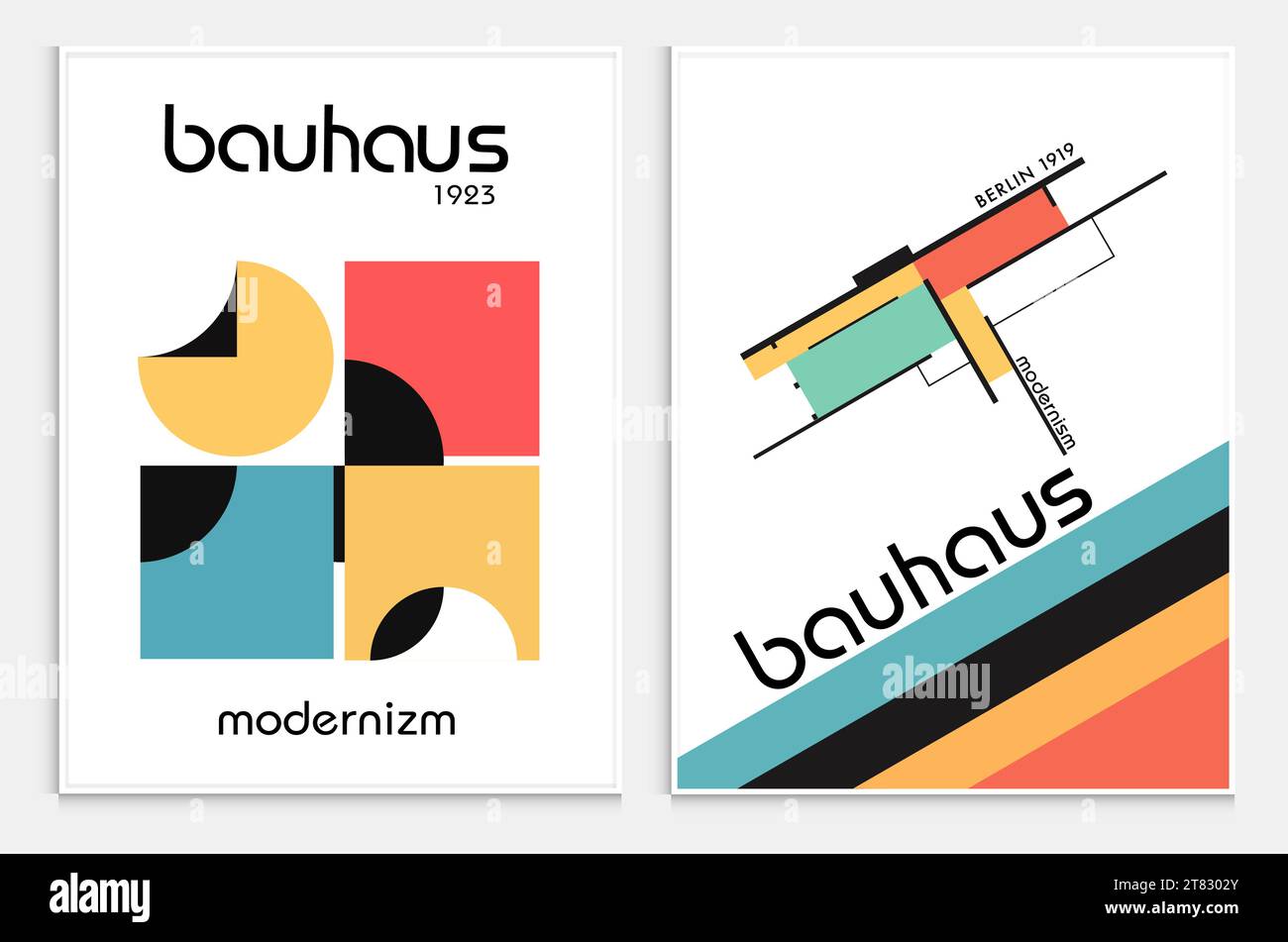 Enthält abstrakte Kunst im bauhaus-Stil, dekorative moderne Kunst, Vektor-Illustration Poster. Drucke, Galerie Wandbilder, Büro Wandbilder, Stock Vektor