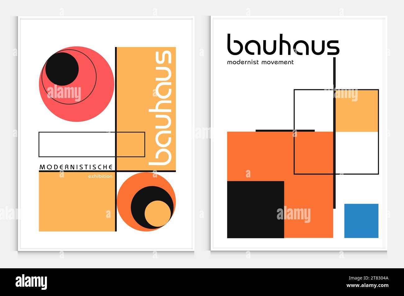 Enthält abstrakte Kunst im bauhaus-Stil, dekorative moderne Kunst, Vektor-Illustration Poster. Drucke, Galerie Wandbilder, Büro Wandbilder, Stock Vektor