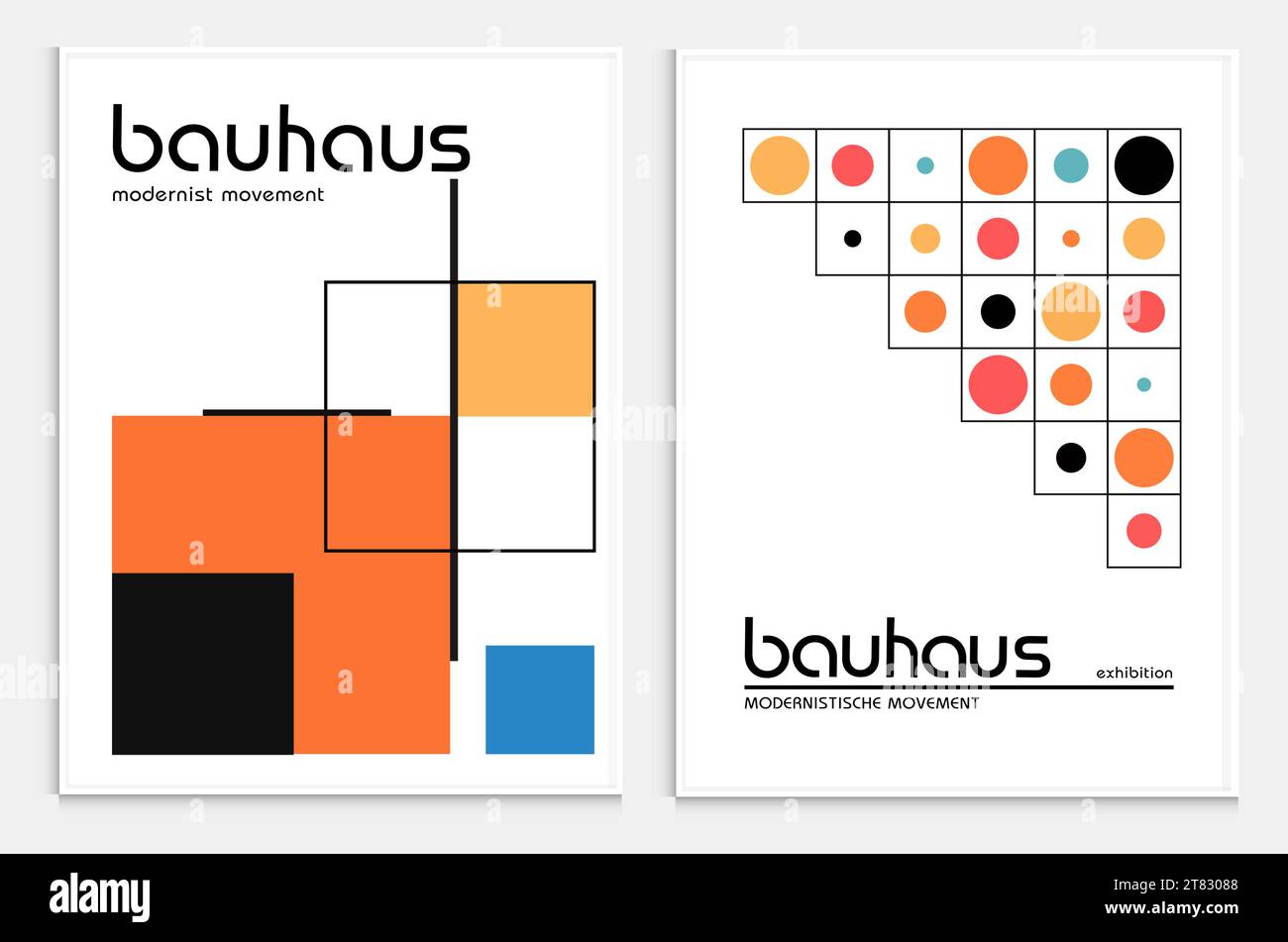 Enthält abstrakte Kunst im bauhaus-Stil, dekorative moderne Kunst, Vektor-Illustration Poster. Drucke, Galerie Wandbilder, Büro Wandbilder, Stock Vektor