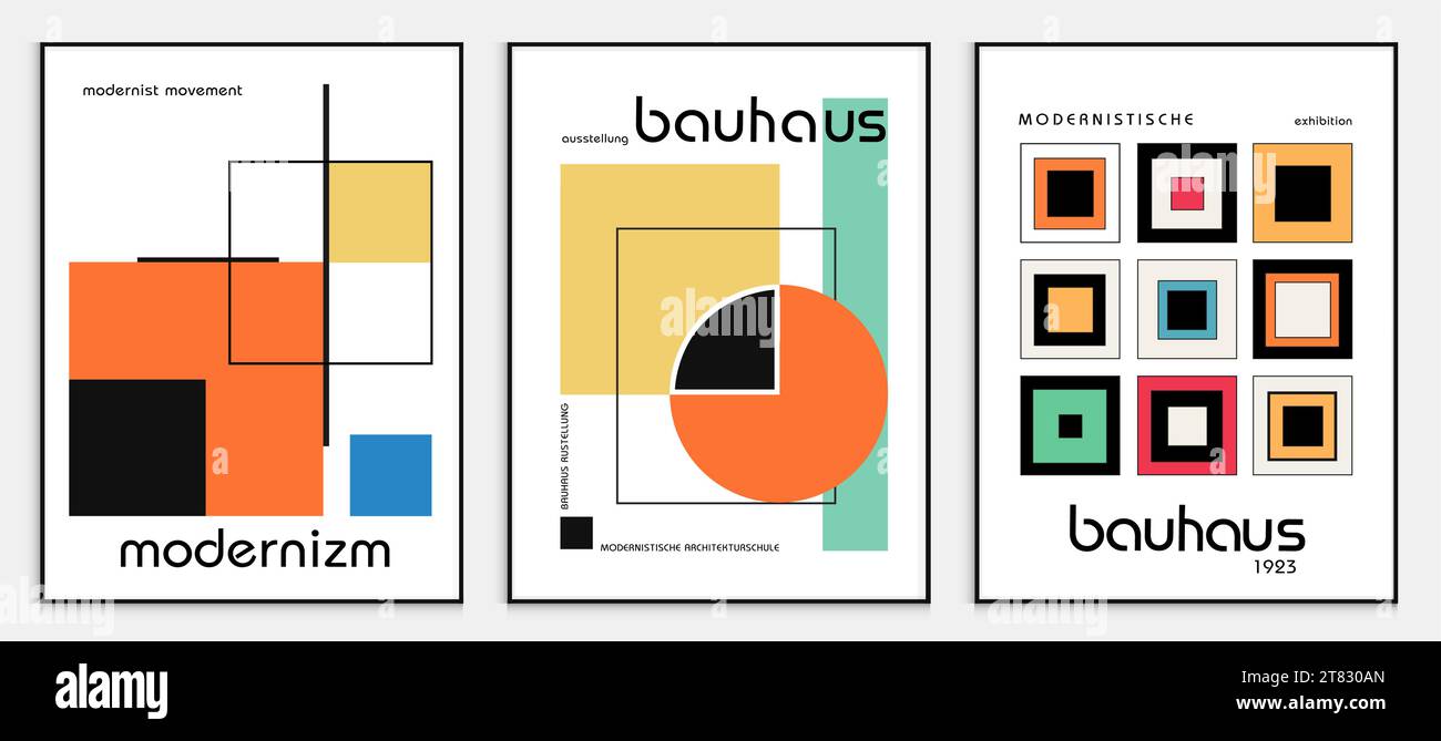 Enthält abstrakte Kunst im bauhaus-Stil, dekorative moderne Kunst, Vektor-Illustration Poster. Drucke, Galerie Wandbilder, Büro Wandbilder, Stock Vektor
