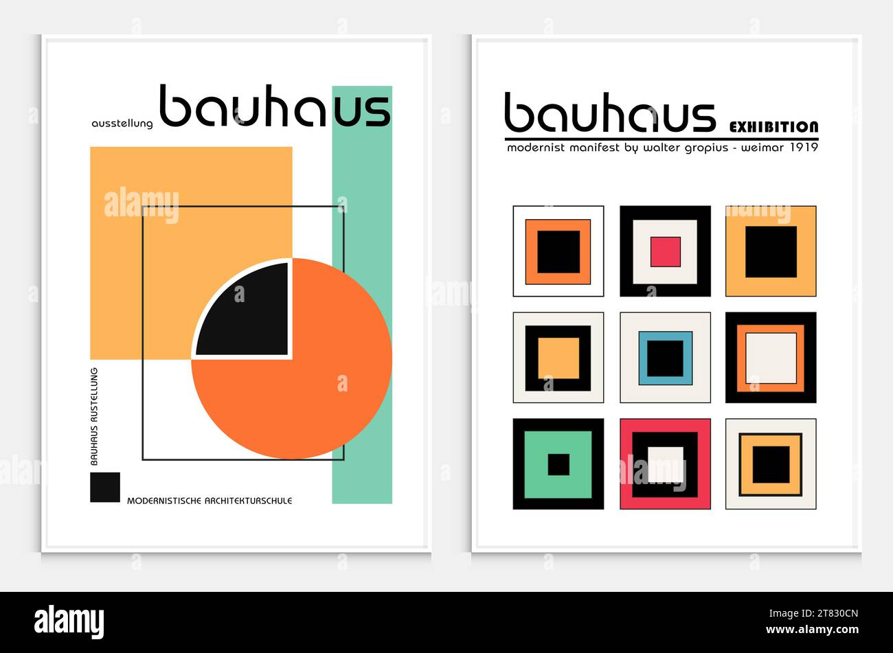 Enthält abstrakte Kunst im bauhaus-Stil, dekorative moderne Kunst, Vektor-Illustration Poster. Drucke, Galerie Wandbilder, Büro Wandbilder, Stock Vektor