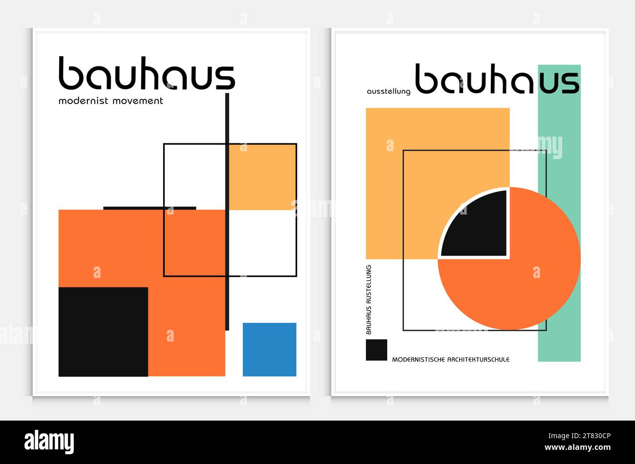 Enthält abstrakte Kunst im bauhaus-Stil, dekorative moderne Kunst, Vektor-Illustration Poster. Drucke, Galerie Wandbilder, Büro Wandbilder, Stock Vektor