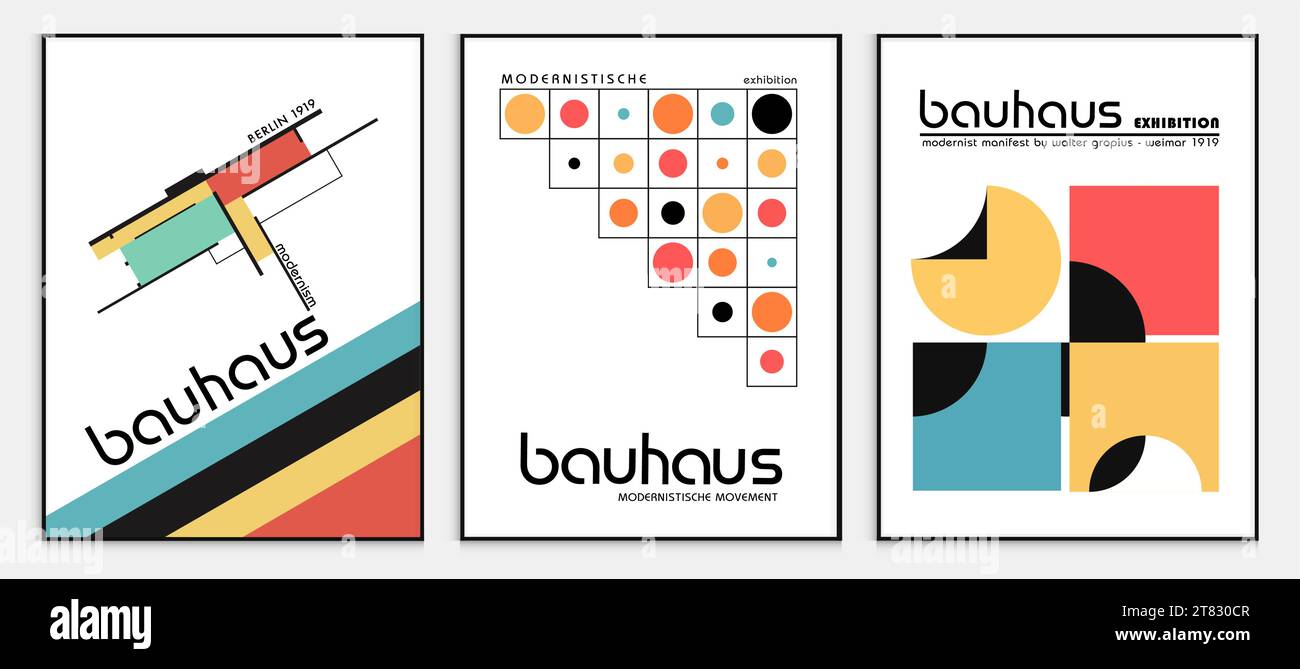 Enthält abstrakte Kunst im bauhaus-Stil, dekorative moderne Kunst, Vektor-Illustration Poster. Drucke, Galerie Wandbilder, Büro Wandbilder, Stock Vektor