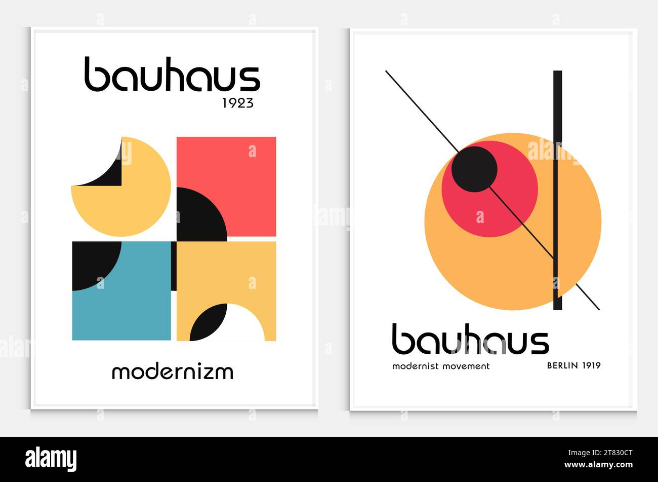 Enthält abstrakte Kunst im bauhaus-Stil, dekorative moderne Kunst, Vektor-Illustration Poster. Drucke, Galerie Wandbilder, Büro Wandbilder, Stock Vektor
