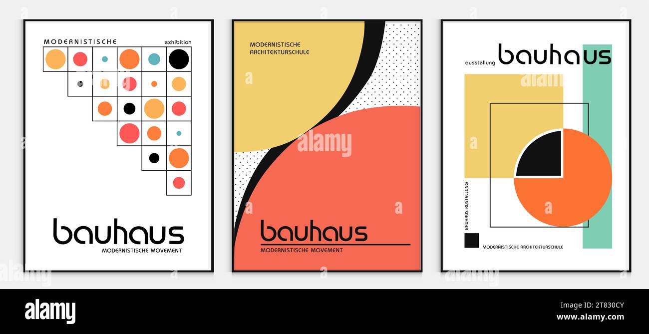 Enthält abstrakte Kunst im bauhaus-Stil, dekorative moderne Kunst, Vektor-Illustration Poster. Drucke, Galerie Wandbilder, Büro Wandbilder, Stock Vektor