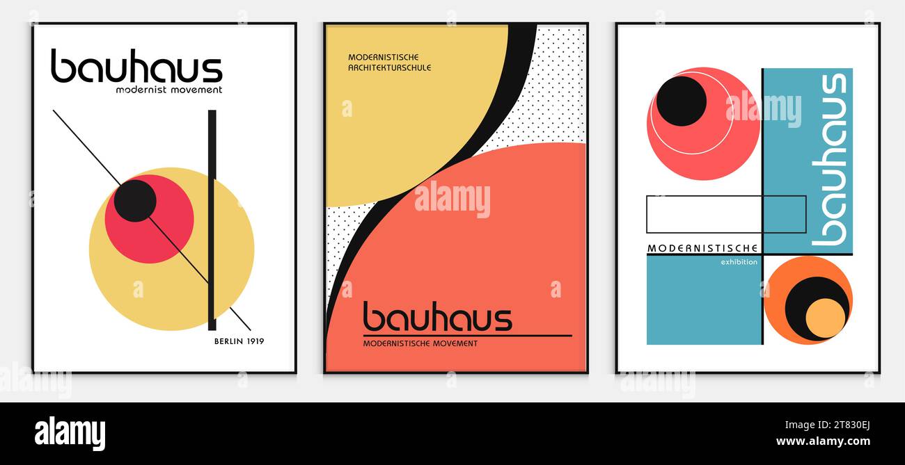 Enthält abstrakte Kunst im bauhaus-Stil, dekorative moderne Kunst, Vektor-Illustration Poster. Drucke, Galerie Wandbilder, Büro Wandbilder, Stock Vektor