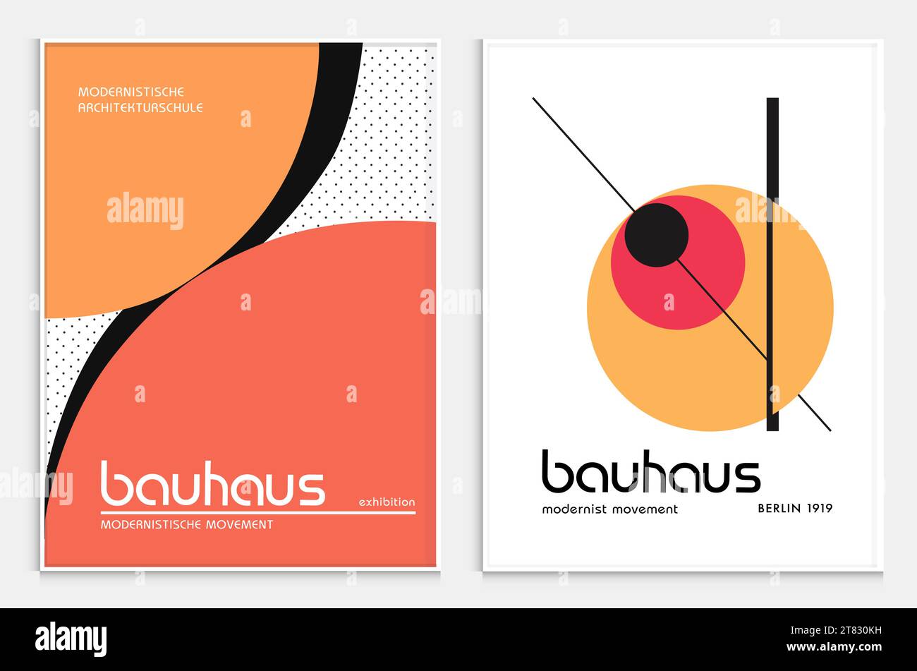 Enthält abstrakte Kunst im bauhaus-Stil, dekorative moderne Kunst, Vektor-Illustration Poster. Drucke, Galerie Wandbilder, Büro Wandbilder, Stock Vektor