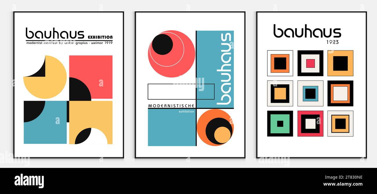 Enthält abstrakte Kunst im bauhaus-Stil, dekorative moderne Kunst, Vektor-Illustration Poster. Drucke, Galerie Wandbilder, Büro Wandbilder, Stock Vektor