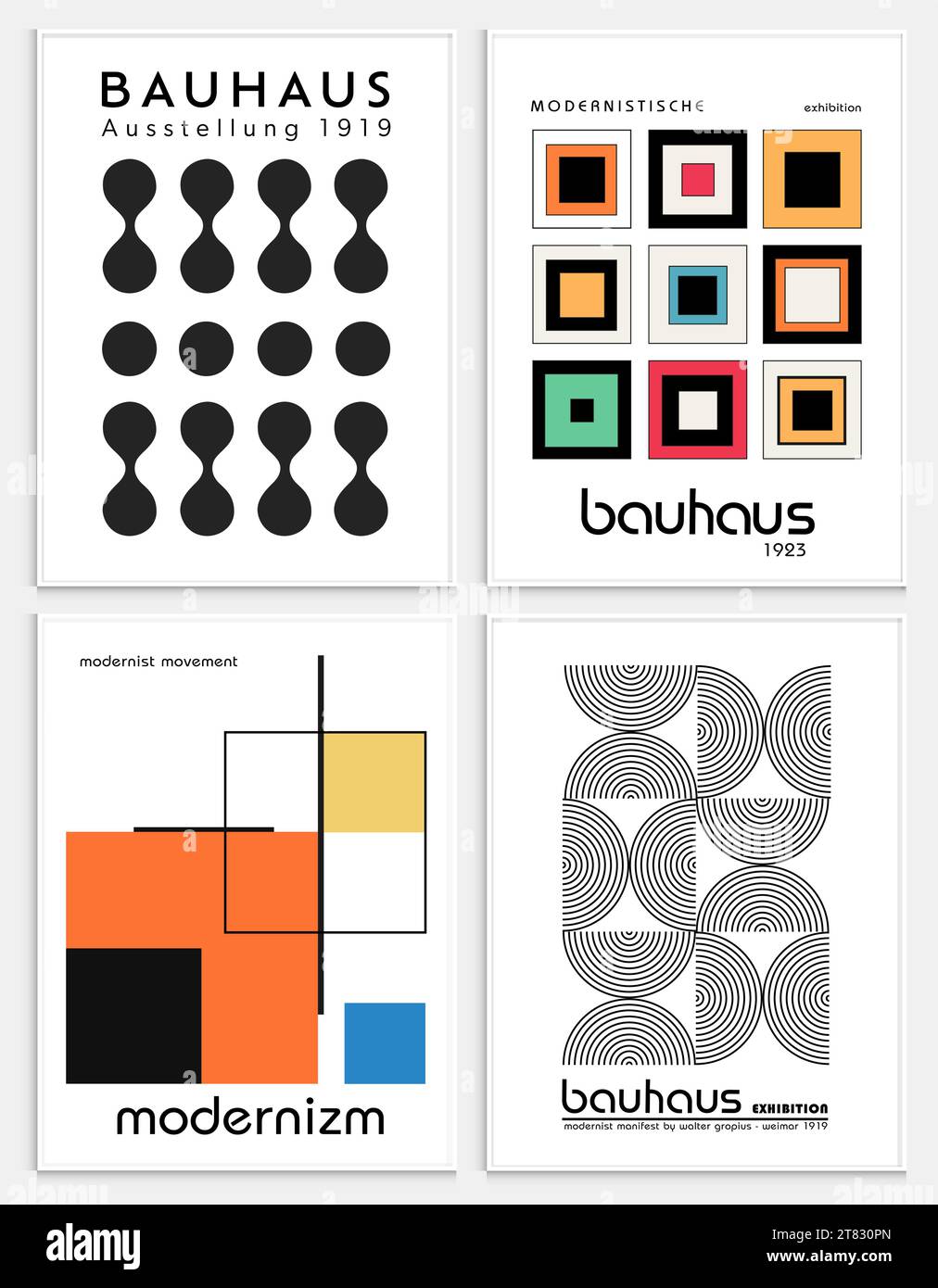 Enthält abstrakte Kunst im bauhaus-Stil, dekorative moderne Kunst, Vektor-Illustration Poster. Drucke, Galerie Wandbilder, Büro Wandbilder, Stock Vektor