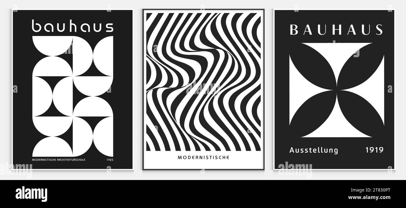 Enthält abstrakte Kunst im bauhaus-Stil, dekorative moderne Kunst, Vektor-Illustration Poster. Drucke, Galerie Wandbilder, Büro Wandbilder, Stock Vektor