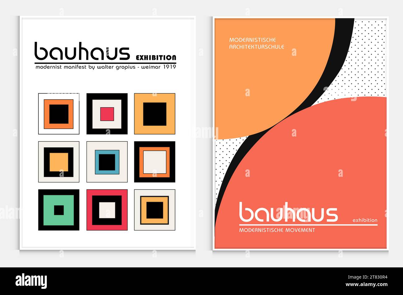 Enthält abstrakte Kunst im bauhaus-Stil, dekorative moderne Kunst, Vektor-Illustration Poster. Drucke, Galerie Wandbilder, Büro Wandbilder, Stock Vektor