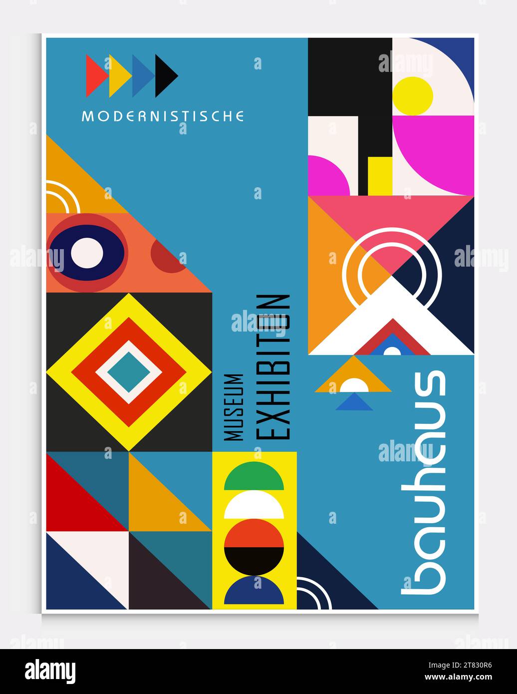 Enthält abstrakte Kunst im bauhaus-Stil, dekorative moderne Kunst, Vektor-Illustration Poster. Drucke, Galerie Wandbilder, Büro Wandbilder, Stock Vektor