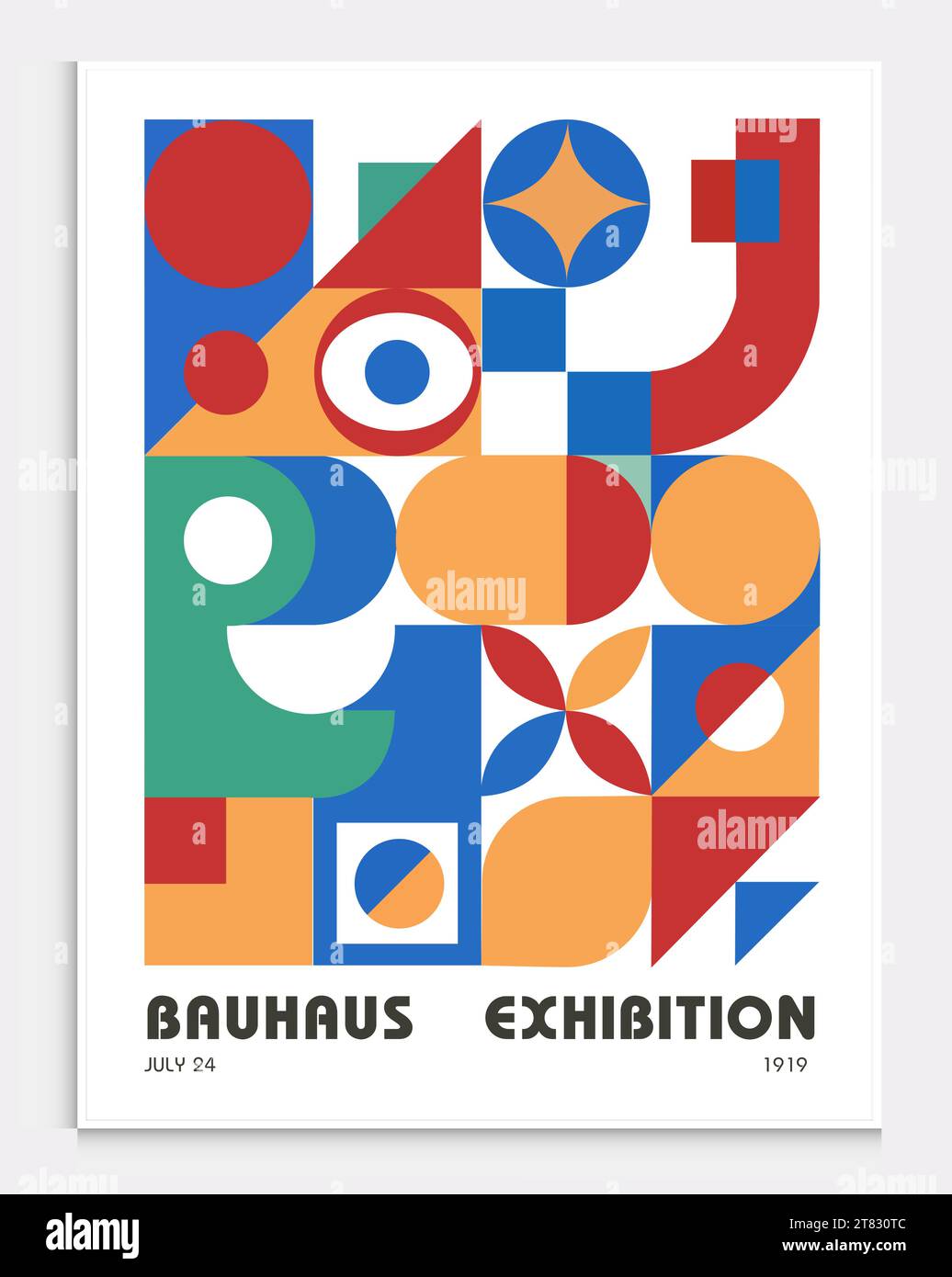 Enthält abstrakte Kunst im bauhaus-Stil, dekorative moderne Kunst, Vektor-Illustration Poster. Drucke, Galerie Wandbilder, Büro Wandbilder, Stock Vektor