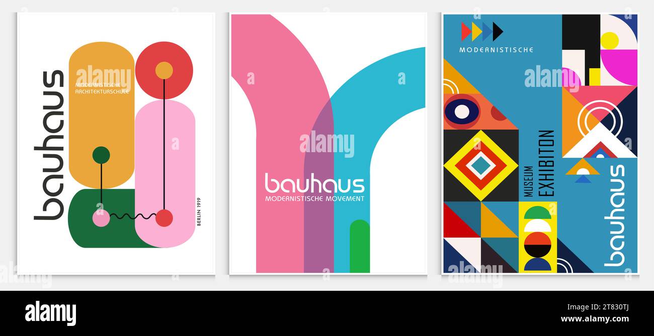 Enthält abstrakte Kunst im bauhaus-Stil, dekorative moderne Kunst, Vektor-Illustration Poster. Drucke, Galerie Wandbilder, Büro Wandbilder, Stock Vektor