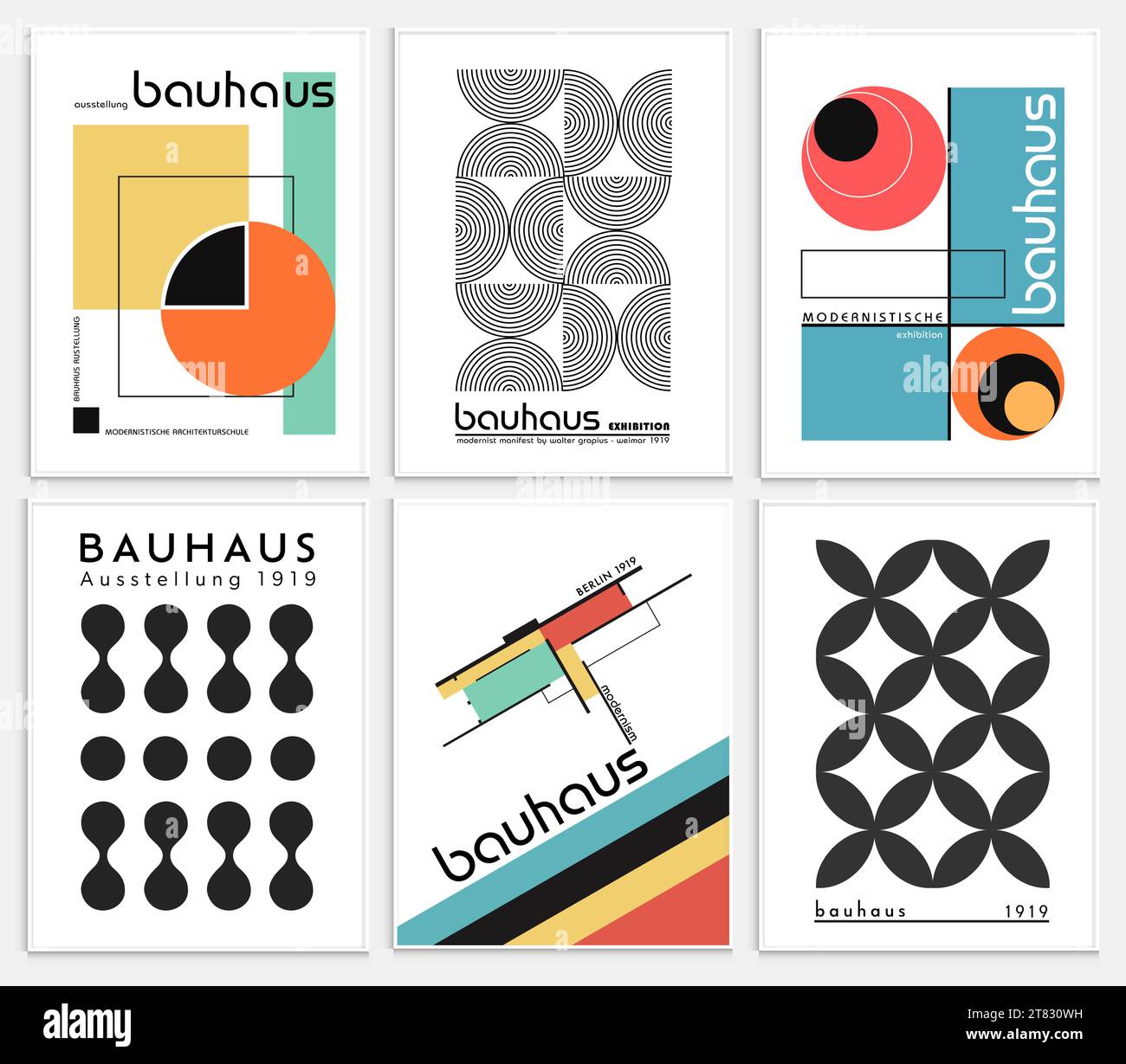 Enthält abstrakte Kunst im bauhaus-Stil, dekorative moderne Kunst, Vektor-Illustration Poster. Drucke, Galerie Wandbilder, Büro Wandbilder, Stock Vektor