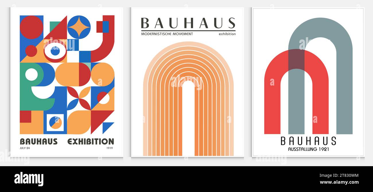 Enthält abstrakte Kunst im bauhaus-Stil, dekorative moderne Kunst, Vektor-Illustration Poster. Drucke, Galerie Wandbilder, Büro Wandbilder, Stock Vektor