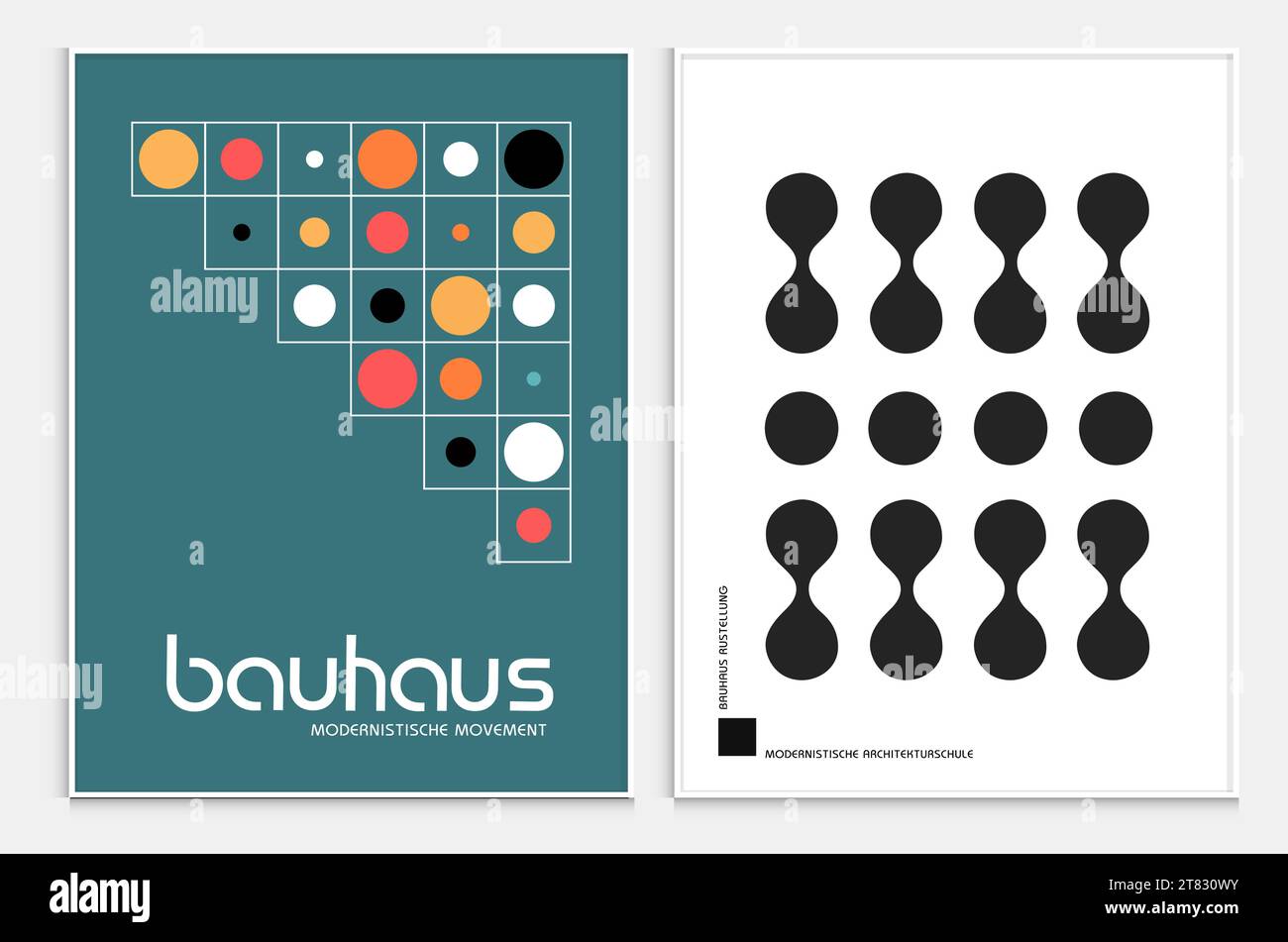 Enthält abstrakte Kunst im bauhaus-Stil, dekorative moderne Kunst, Vektor-Illustration Poster. Drucke, Galerie Wandbilder, Büro Wandbilder, Stock Vektor