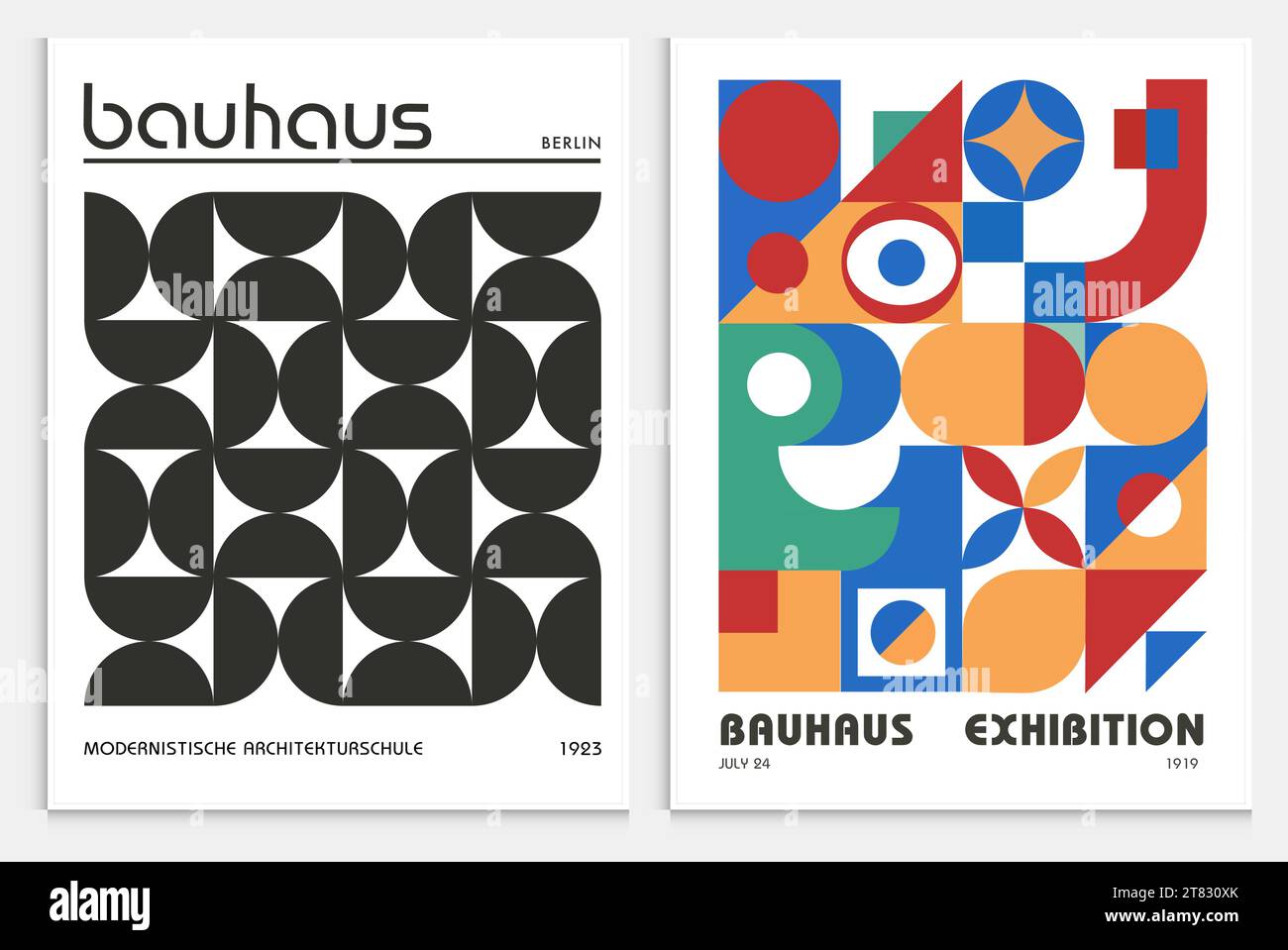 Enthält abstrakte Kunst im bauhaus-Stil, dekorative moderne Kunst, Vektor-Illustration Poster. Drucke, Galerie Wandbilder, Büro Wandbilder, Stock Vektor