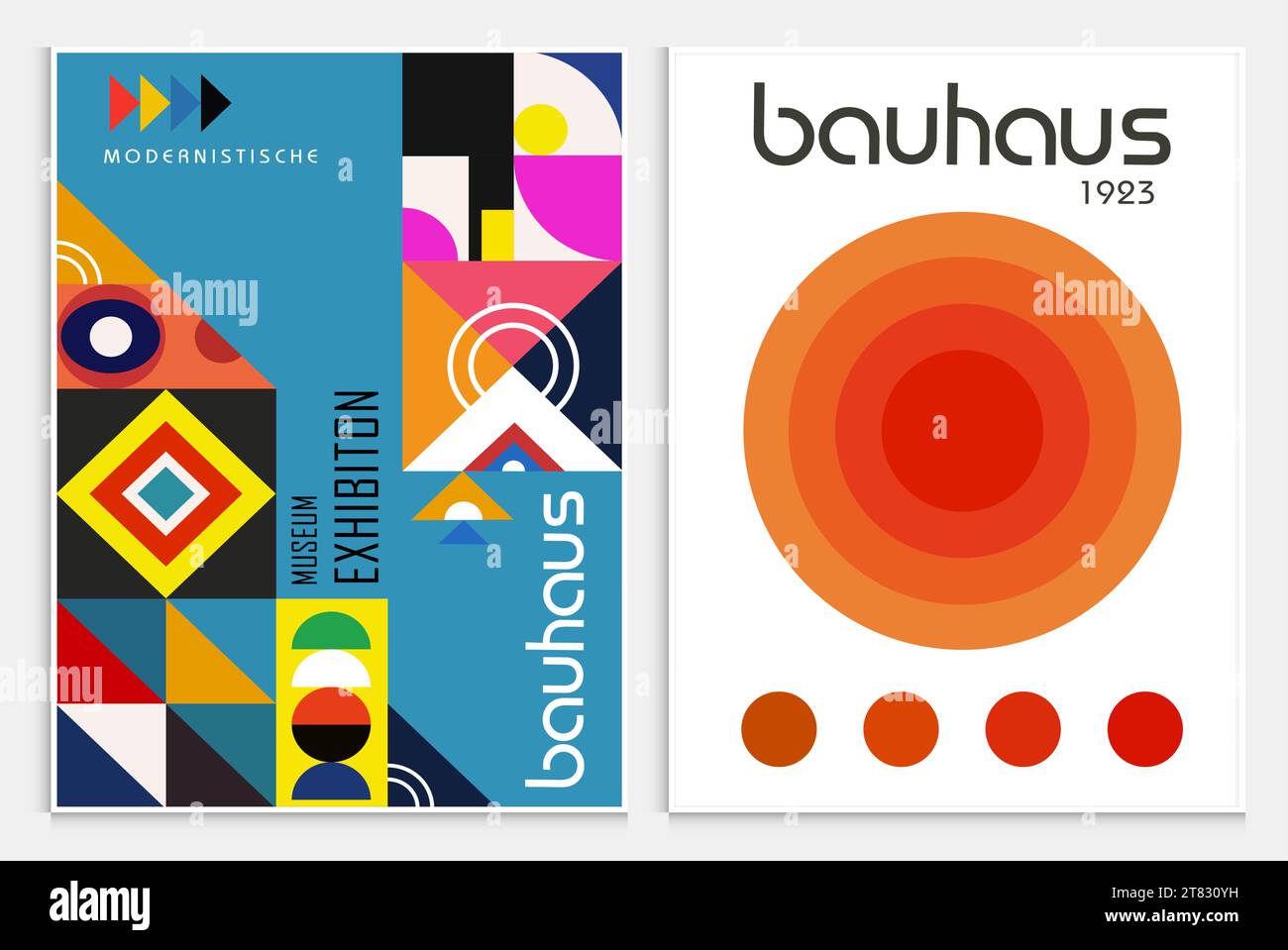 Enthält abstrakte Kunst im bauhaus-Stil, dekorative moderne Kunst, Vektor-Illustration Poster. Drucke, Galerie Wandbilder, Büro Wandbilder, Stock Vektor