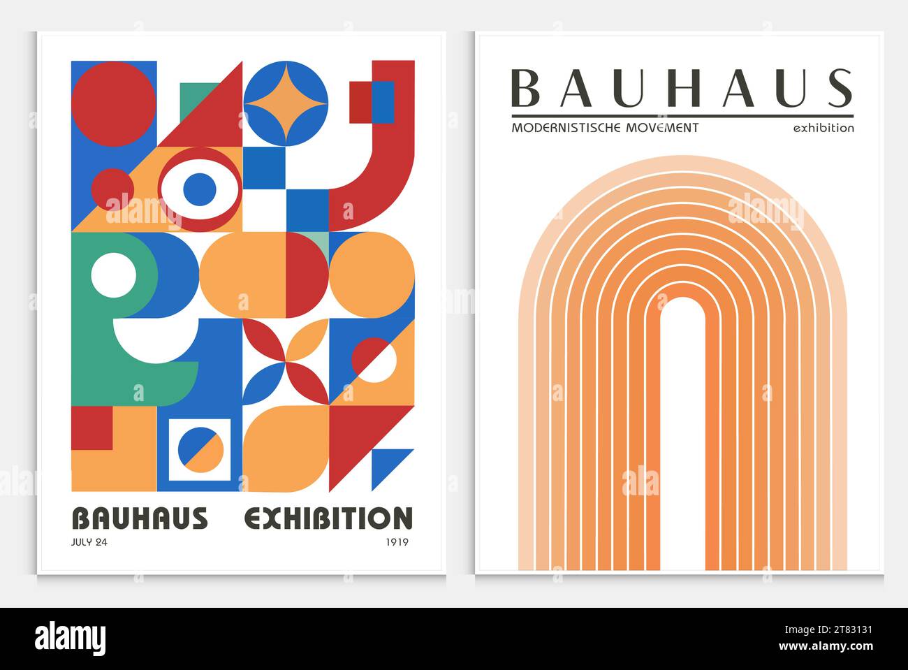 Enthält abstrakte Kunst im bauhaus-Stil, dekorative moderne Kunst, Vektor-Illustration Poster. Drucke, Galerie Wandbilder, Büro Wandbilder, Stock Vektor
