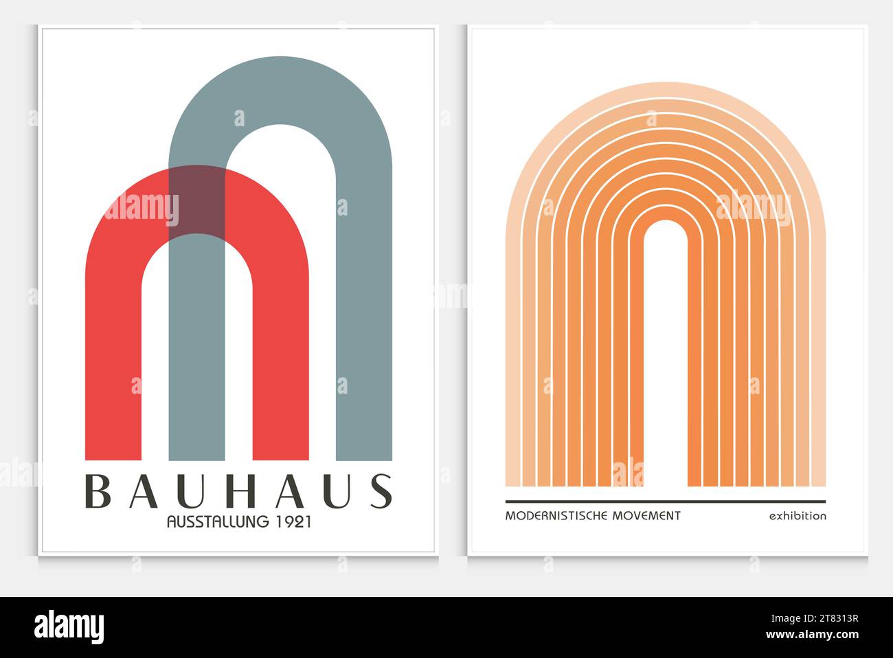 Enthält abstrakte Kunst im bauhaus-Stil, dekorative moderne Kunst, Vektor-Illustration Poster. Drucke, Galerie Wandbilder, Büro Wandbilder, Stock Vektor