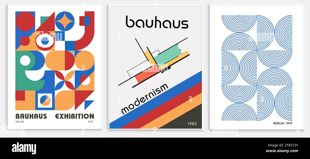 Enthält abstrakte Kunst im bauhaus-Stil, dekorative moderne Kunst, Vektor-Illustration Poster. Drucke, Galerie Wandbilder, Büro Wandbilder, Stock Vektor