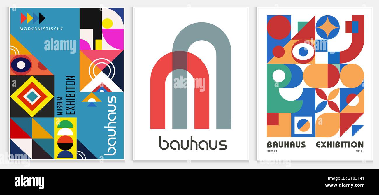 Enthält abstrakte Kunst im bauhaus-Stil, dekorative moderne Kunst, Vektor-Illustration Poster. Drucke, Galerie Wandbilder, Büro Wandbilder, Stock Vektor