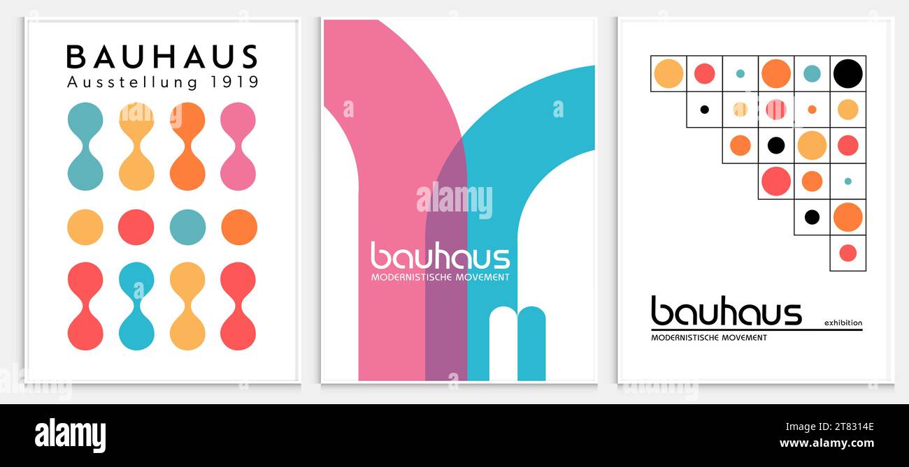 Enthält abstrakte Kunst im bauhaus-Stil, dekorative moderne Kunst, Vektor-Illustration Poster. Drucke, Galerie Wandbilder, Büro Wandbilder, Stock Vektor