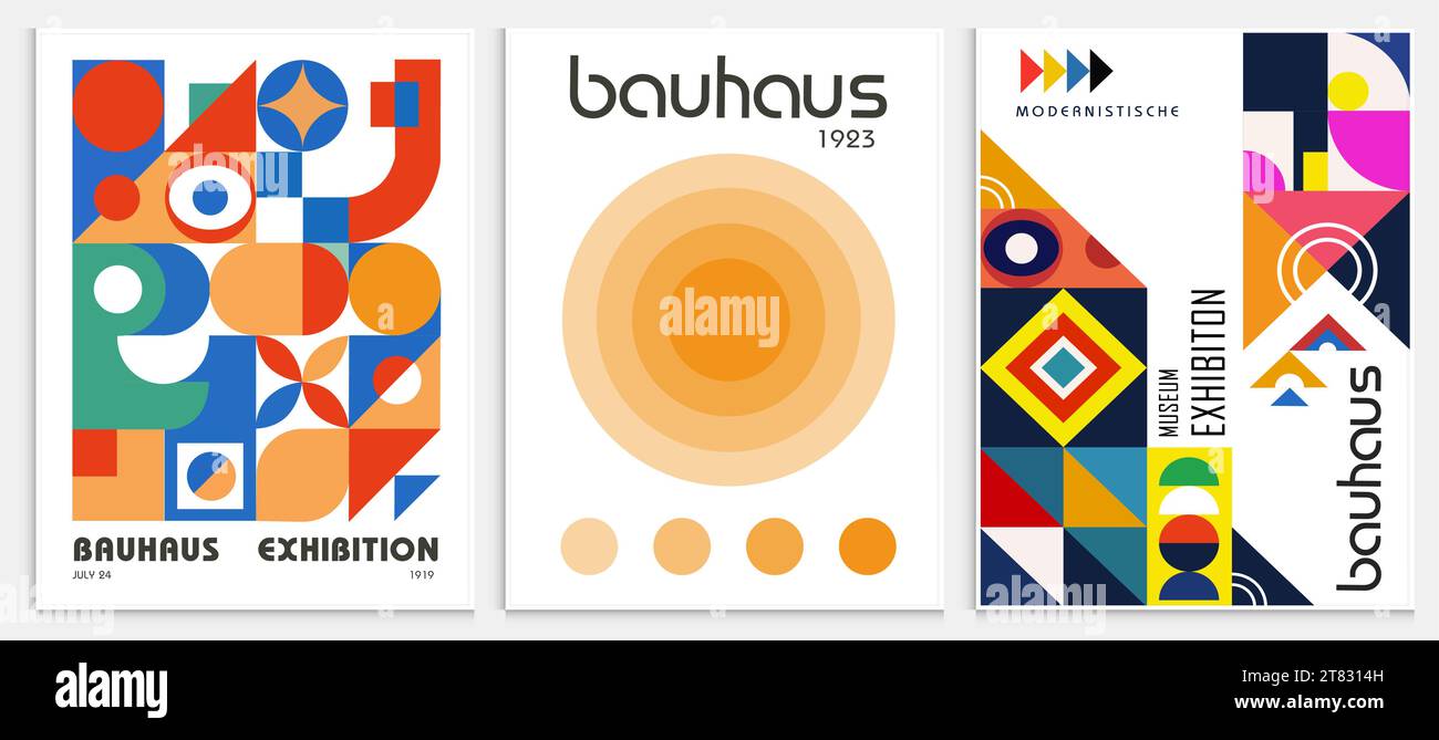 Enthält abstrakte Kunst im bauhaus-Stil, dekorative moderne Kunst, Vektor-Illustration Poster. Drucke, Galerie Wandbilder, Büro Wandbilder, Stock Vektor