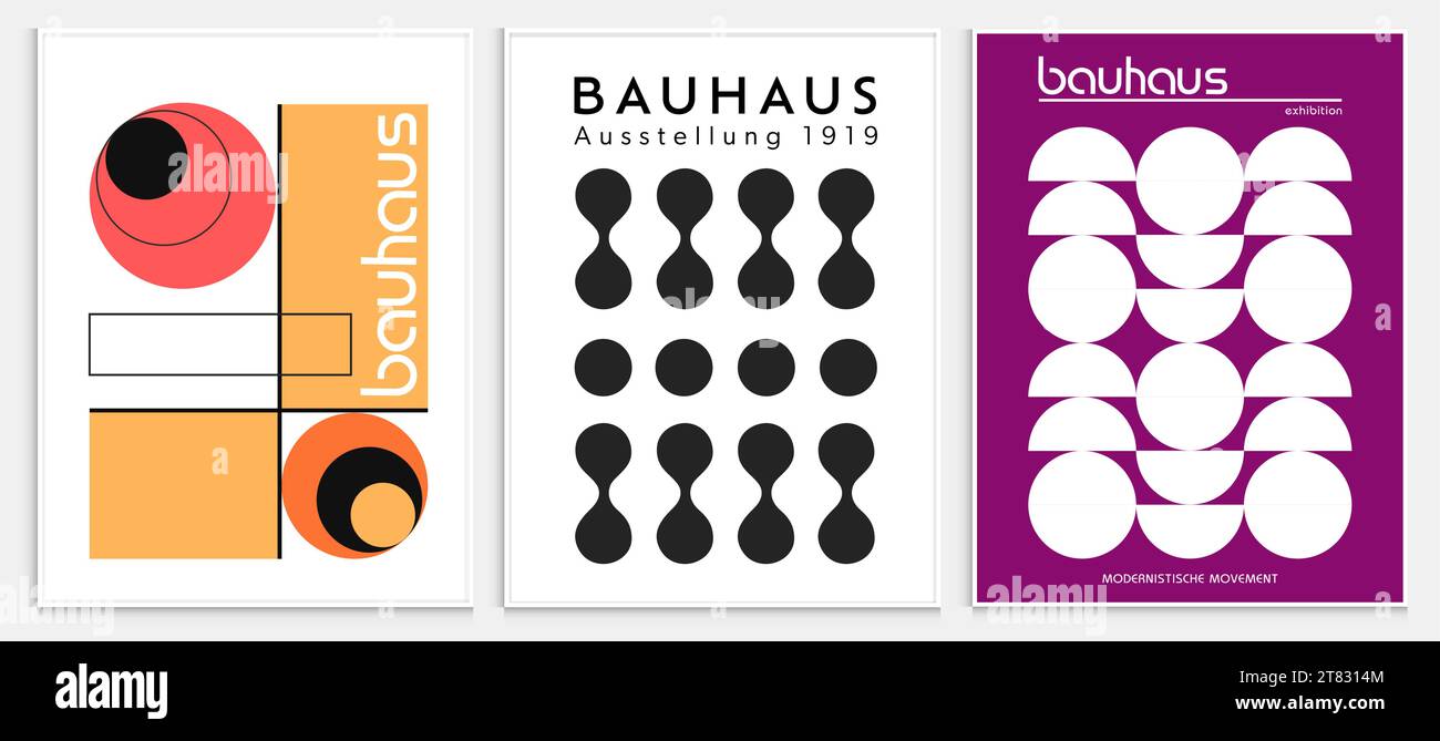 Enthält abstrakte Kunst im bauhaus-Stil, dekorative moderne Kunst, Vektor-Illustration Poster. Drucke, Galerie Wandbilder, Büro Wandbilder, Stock Vektor