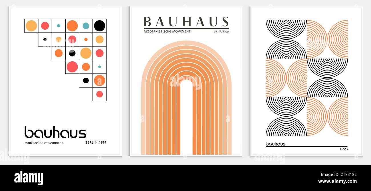 Enthält abstrakte Kunst im bauhaus-Stil, dekorative moderne Kunst, Vektor-Illustration Poster. Drucke, Galerie Wandbilder, Büro Wandbilder, Stock Vektor