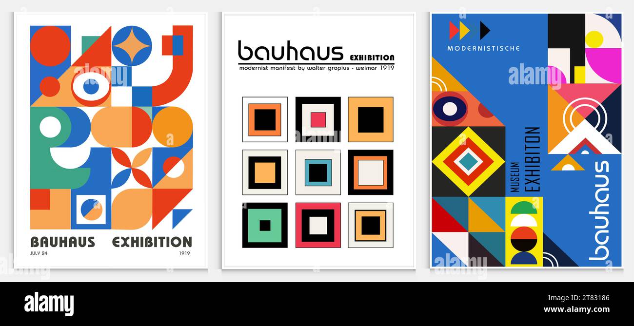 Enthält abstrakte Kunst im bauhaus-Stil, dekorative moderne Kunst, Vektor-Illustration Poster. Drucke, Galerie Wandbilder, Büro Wandbilder, Stock Vektor