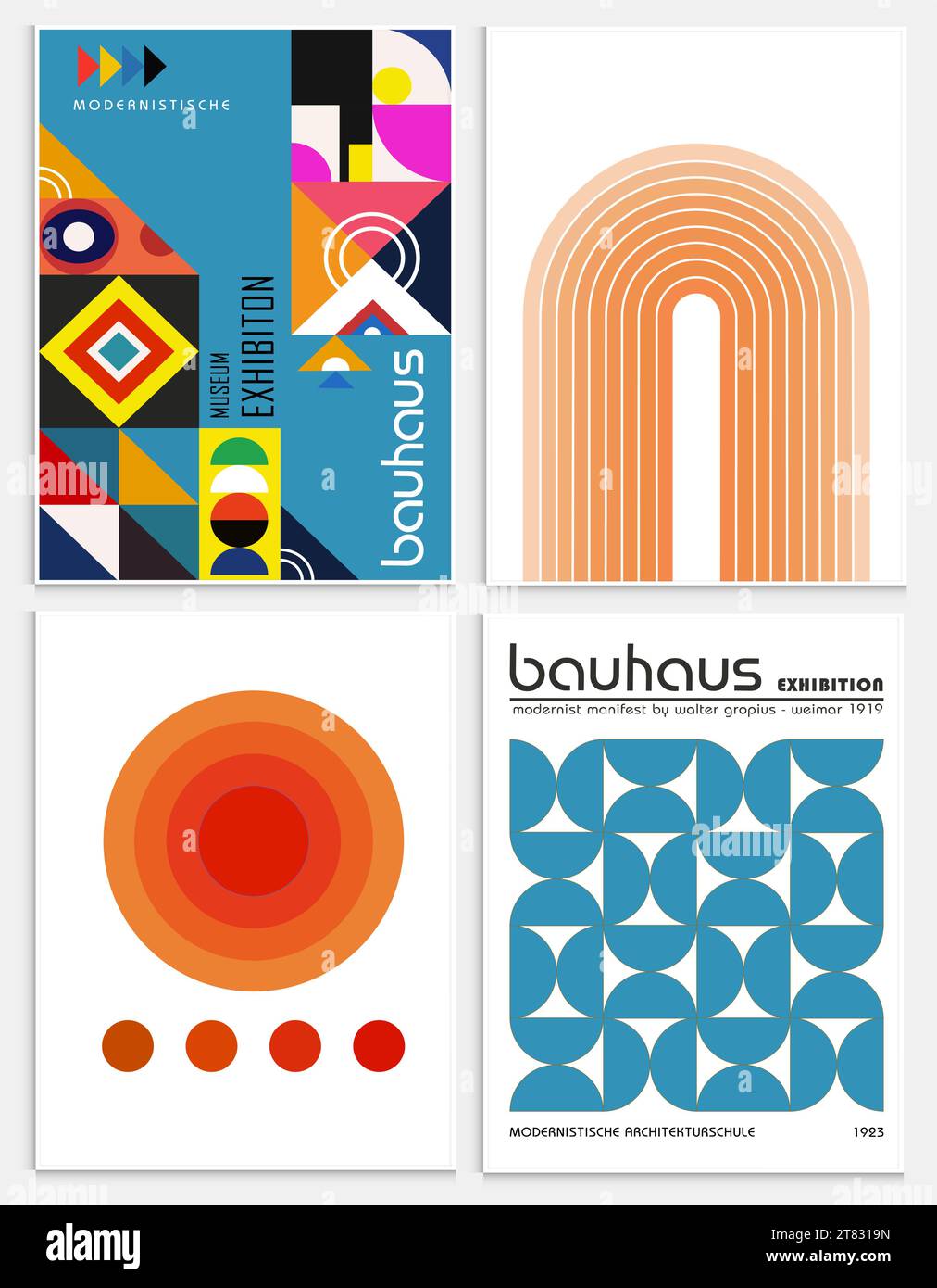 Enthält abstrakte Kunst im bauhaus-Stil, dekorative moderne Kunst, Vektor-Illustration Poster. Drucke, Galerie Wandbilder, Büro Wandbilder, Stock Vektor