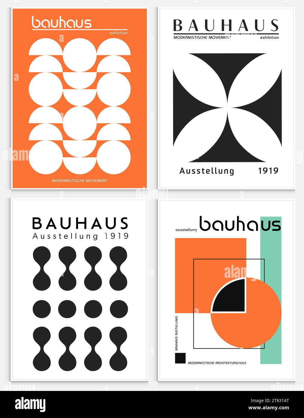 Enthält abstrakte Kunst im bauhaus-Stil, dekorative moderne Kunst, Vektor-Illustration Poster. Drucke, Galerie Wandbilder, Büro Wandbilder, Stock Vektor