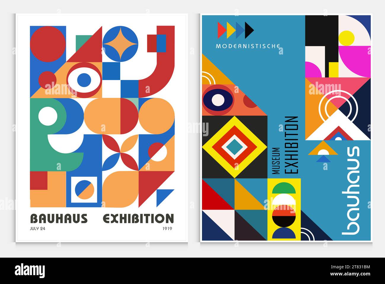 Enthält abstrakte Kunst im bauhaus-Stil, dekorative moderne Kunst, Vektor-Illustration Poster. Drucke, Galerie Wandbilder, Büro Wandbilder, Stock Vektor