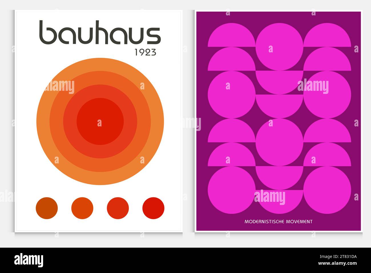 Enthält abstrakte Kunst im bauhaus-Stil, dekorative moderne Kunst, Vektor-Illustration Poster. Drucke, Galerie Wandbilder, Büro Wandbilder, Stock Vektor