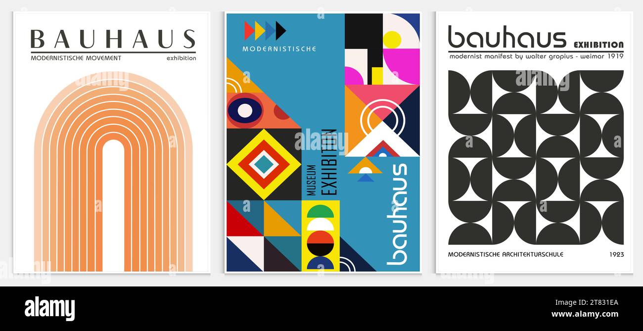 Enthält abstrakte Kunst im bauhaus-Stil, dekorative moderne Kunst, Vektor-Illustration Poster. Drucke, Galerie Wandbilder, Büro Wandbilder, Stock Vektor