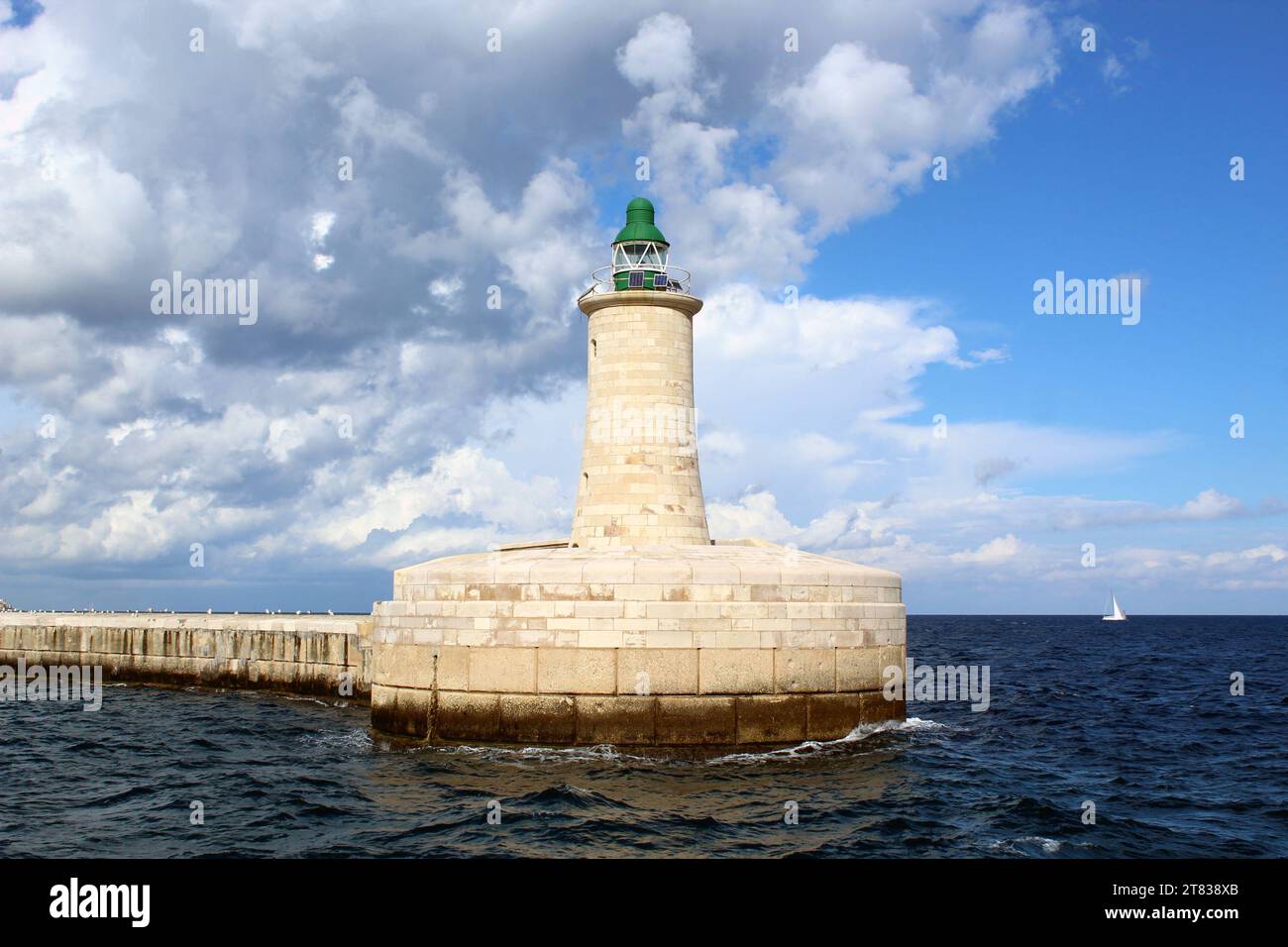 St. Elmo Lighthouse im Grand Harbour in Valletta, Malta Stockfoto