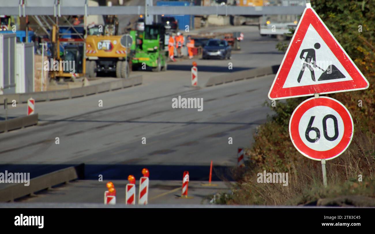 Vollsperrung der A7 in Hamburg aufgrund von Arbeiten zum Deckel. *** Vollständige Schließung der A7 in Hamburg aufgrund von Arbeiten am Lid Credit: Imago/Alamy Live News Stockfoto