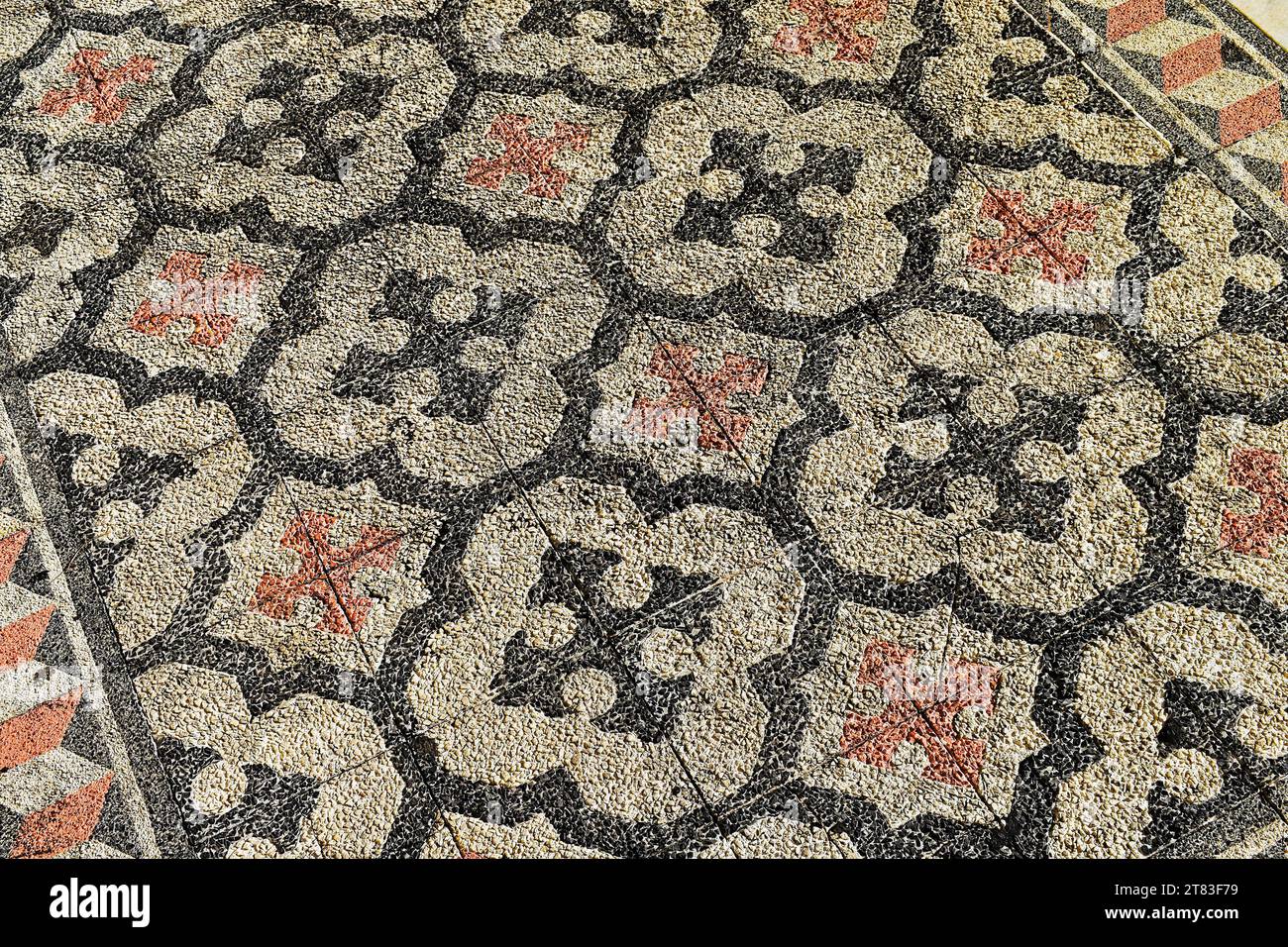 Betonblöcke auf dem Boden in Petropolis, Rio de Janeiro, Brasilien Stockfoto