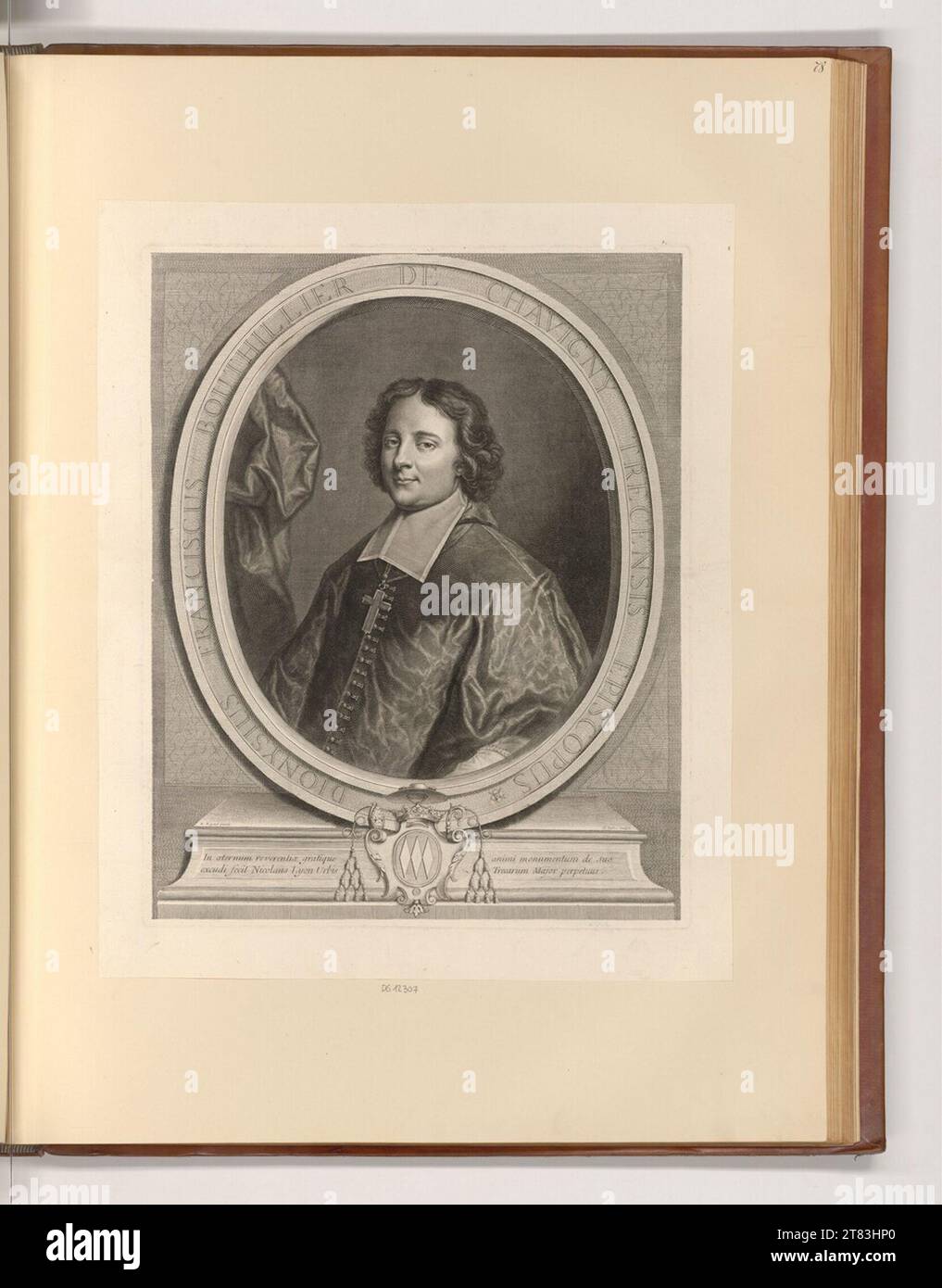 Claude Duflos (Gravierer) Porträt Denis-Franc¸ois Bouthillier de Chavigny. Kupferstich, Ätzung 1685-1727 , 1685/1727 Stockfoto