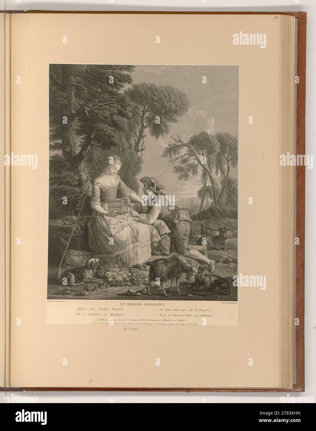 Nicolas Dufour (Gravierer) der ständige Hirte. Kupferstich, Ätzung 1745-1794 , 1745/1794 Stockfoto