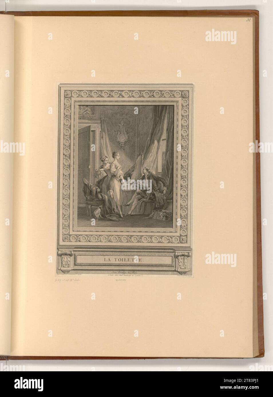 Nicolas Ponce (Graveur) die Toilette. Kupferstich, Ätzung 1771 , 1771 Stockfoto