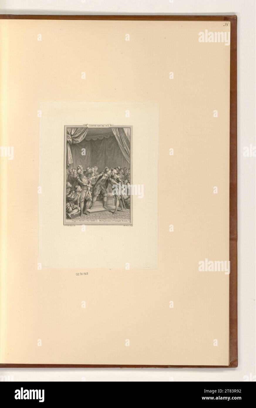 Philippe Trière (Engraver) Tasso, Torquato: Das befreite Jerusalem (Buchillustration). Kupferstich, Ätzung 1784-1786 , 1784/1786 Stockfoto