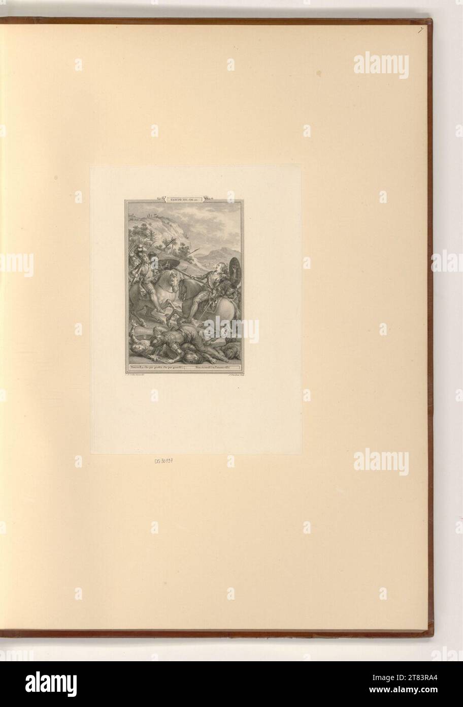 Jean Dambrun (Engraver) Tasso, Torquato: Das befreite Jerusalem (Buchillustration). Kupferstich, Ätzung 1784-1786 , 1784/1786 Stockfoto