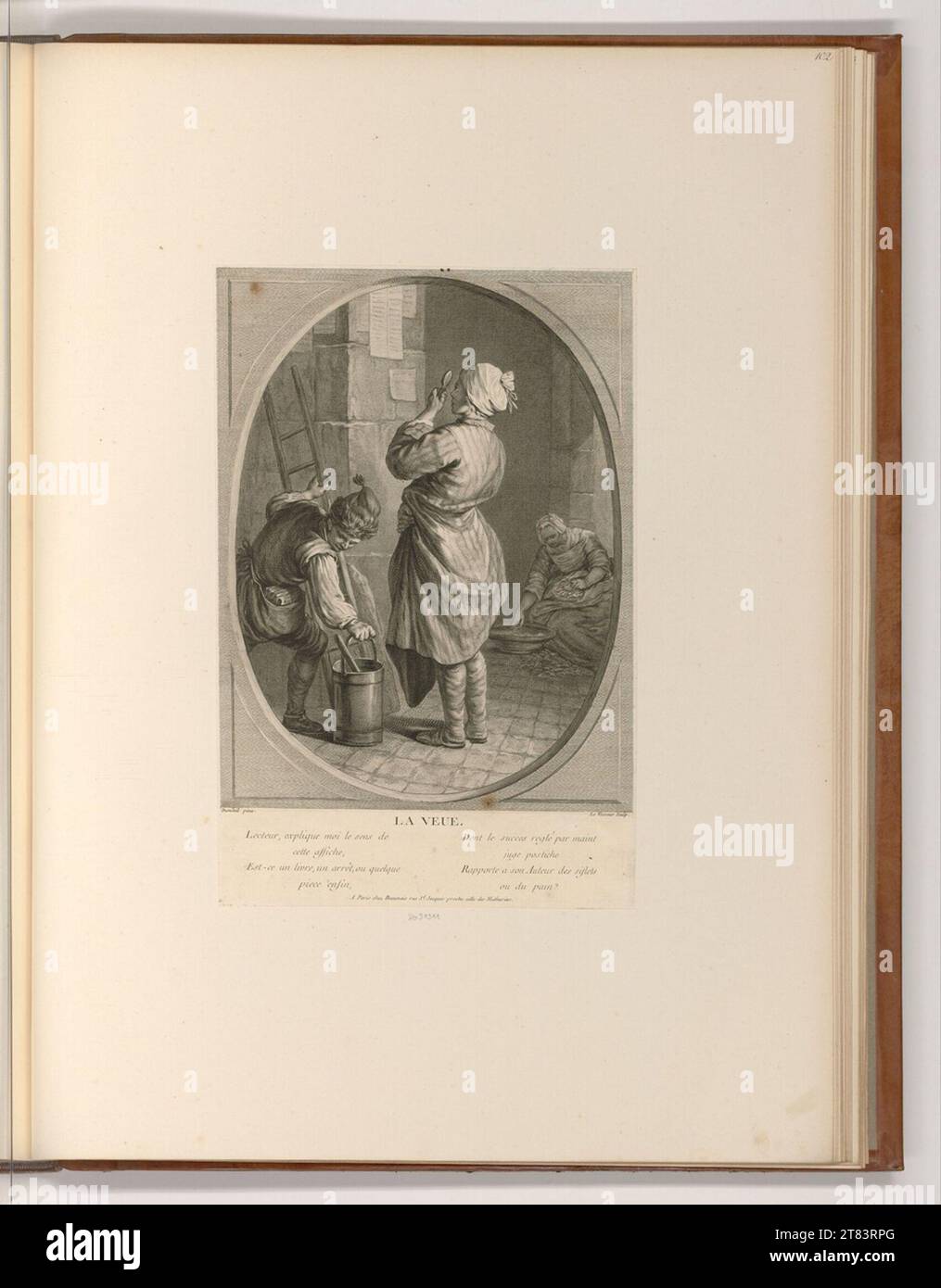 Jean Charles Le Vasseur (Engraver) Ich sehe sie. Kupferstich, Ätzung 1754-1763 , 1754/1763 Stockfoto