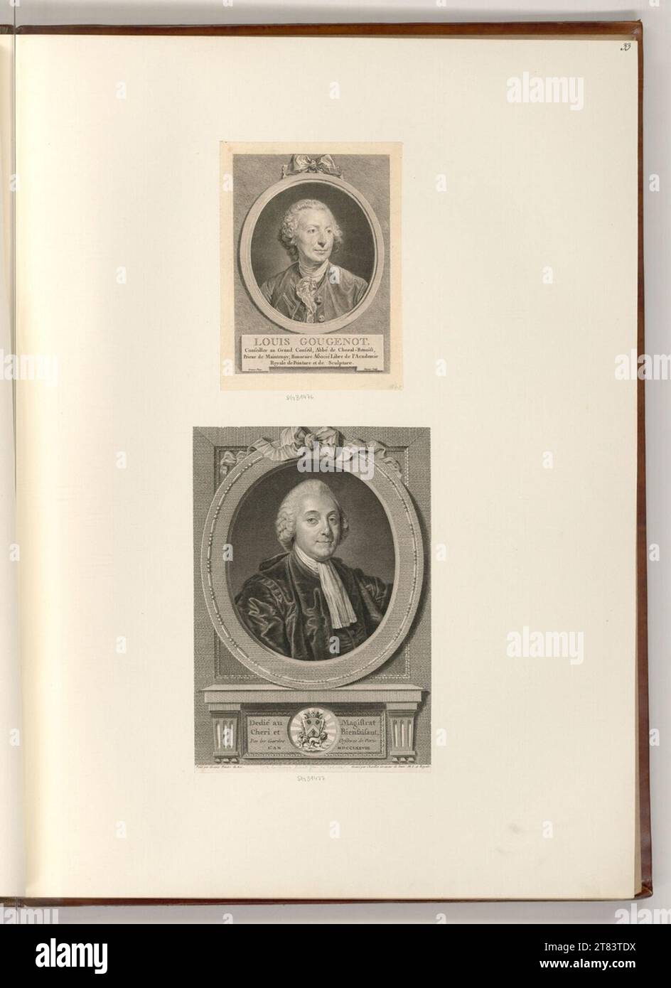 Nicolas Gabriel Dupuis (Engraver) porträtiert Louison Gogenotage; W. Line. Kupferstich, Ätzung 1750-1802 , 1750/1802 Stockfoto