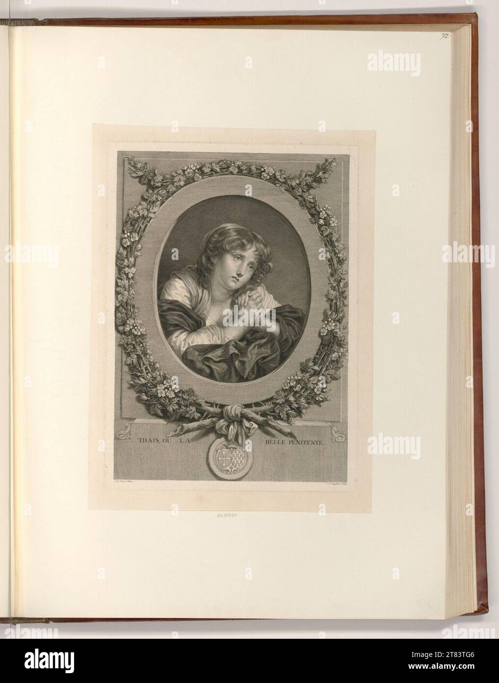 Jean Charles Le Vasseur (Engraver) Thais, oder der schöne Buße. Kupferstich, Ätzung 1785 , 1785 Stockfoto